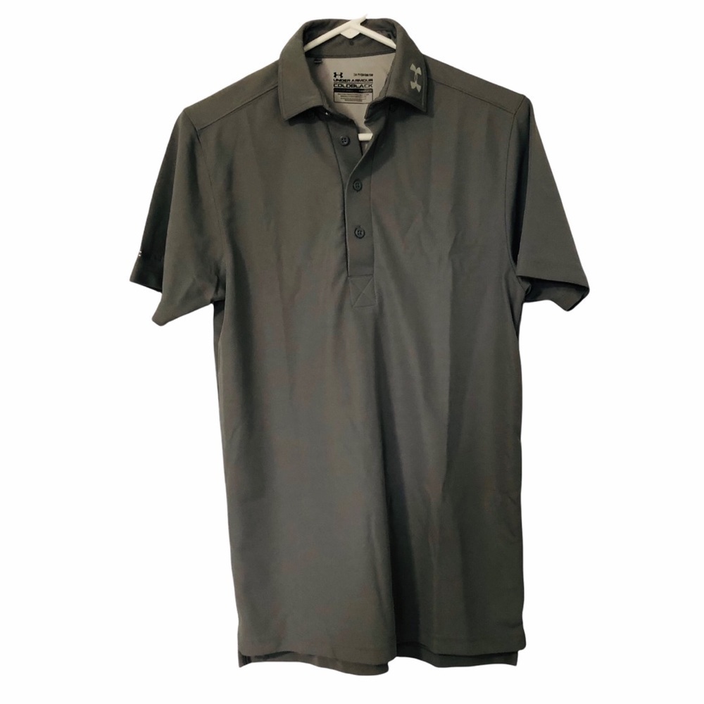 UnderArmour Men's ColdBlack Heat Gear Polo Shirt Gray Small